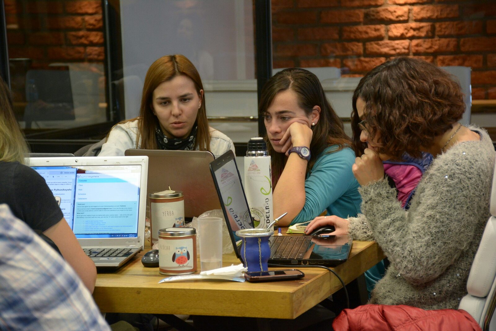 Young entrepreneurs young people working together on laptops